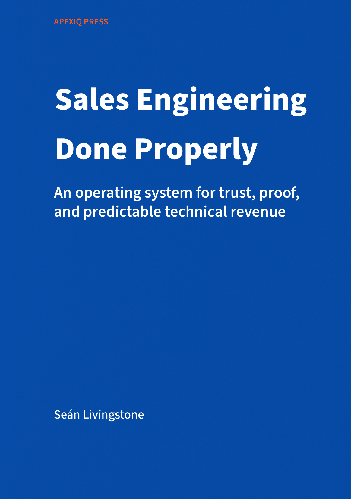 Sales Engineering Done Properly book jacket